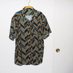 Vintage men's shirt polyester Size M (#EV1655A)